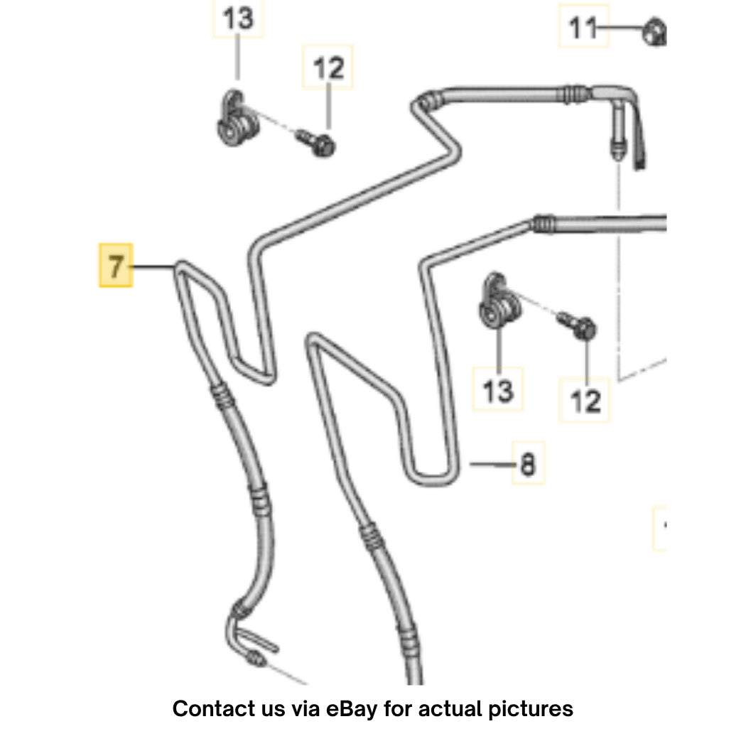 2011–2015 VW Jetta Power Steering Return Hose Used OEM 5C0422893AL