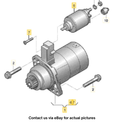2012-2016 Volkswagen Jetta Starter Motor Engine Used OEM 02M911023G