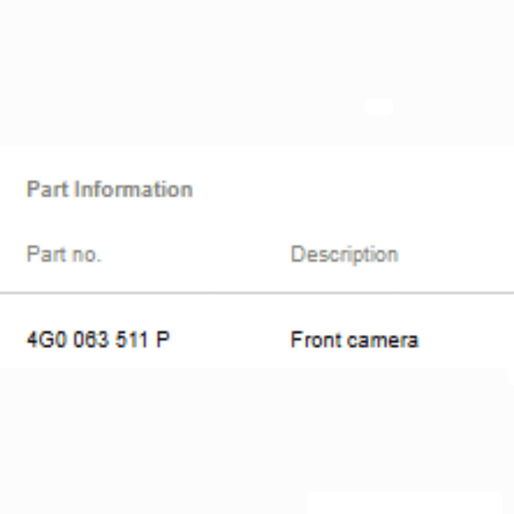 2012–2018 Audi A6 Front Camera Module for UTR System Used OEM 4G0063511P