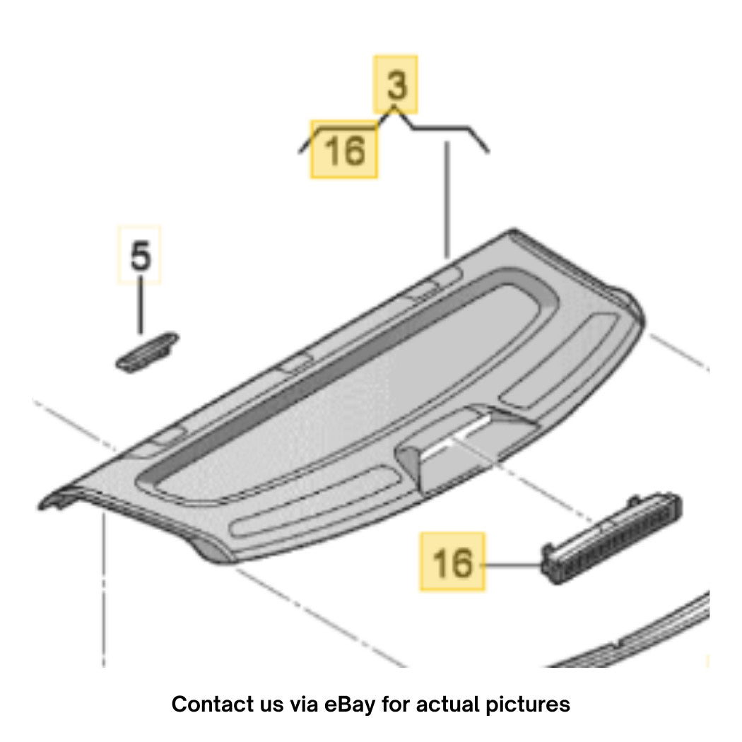 2011–2015 VW Jetta Rear Parcel Shelf Used OEM 5C6863413D