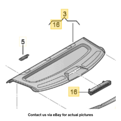 2011–2015 VW Jetta Rear Parcel Shelf Used OEM 5C6863413D