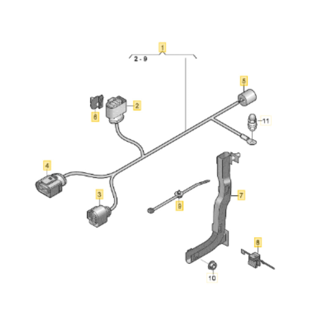 2012–2018 Audi A6 A7 Quattro Steering Wiring Harness Used OEM 4G1971111C