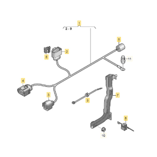 2012–2018 Audi A6 A7 Quattro Steering Wiring Harness Used OEM 4G1971111C
