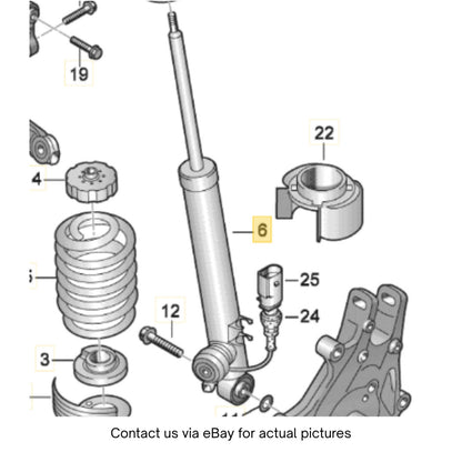 2008–2018 Audi A6 Rear Shock Absorber Used OEM 4G5513035