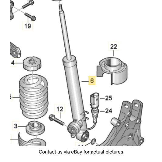 2008–2018 Audi A6 Rear Shock Absorber Used OEM 4G5513035