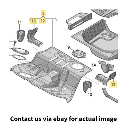 2009–2012 Audi A4  Bottom Plate Rear USED OEM 8K0802087G