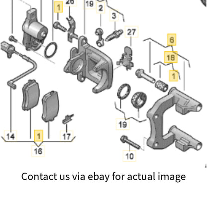 2008–2018 Audi A6 Quattro Rear Right Brake Caliper Carrier Used OEM 8K0615426C