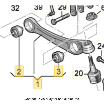 2008-2012 Audi A4 A5 Lower Front Control Arm Used OEM 8K0407152D