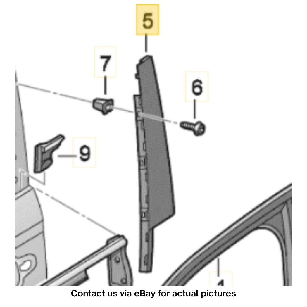 2012–2018 Audi A6 / A7 Left Front B-Pillar Outer Trim Used OEM 4G0837901A