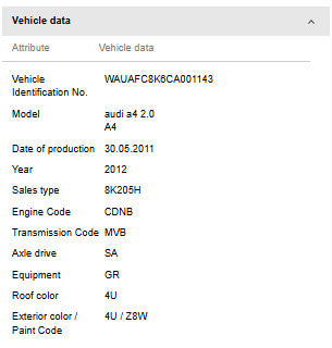 2012 Audi A4 Front Exhaust Pipe Used OEM 8K0253102B
