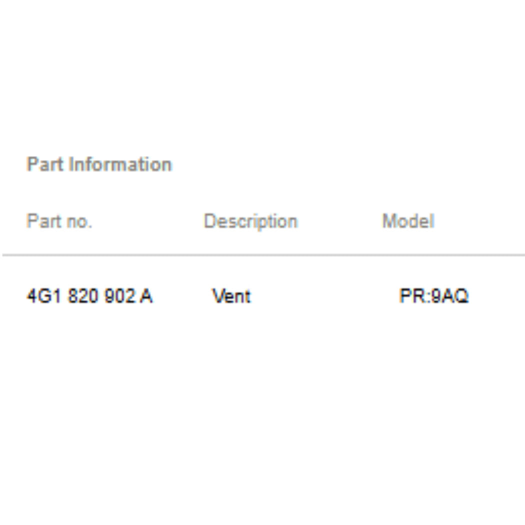 2012-2015 Audi A6 Right Dash Air Vent Used OEM 4G1820902A