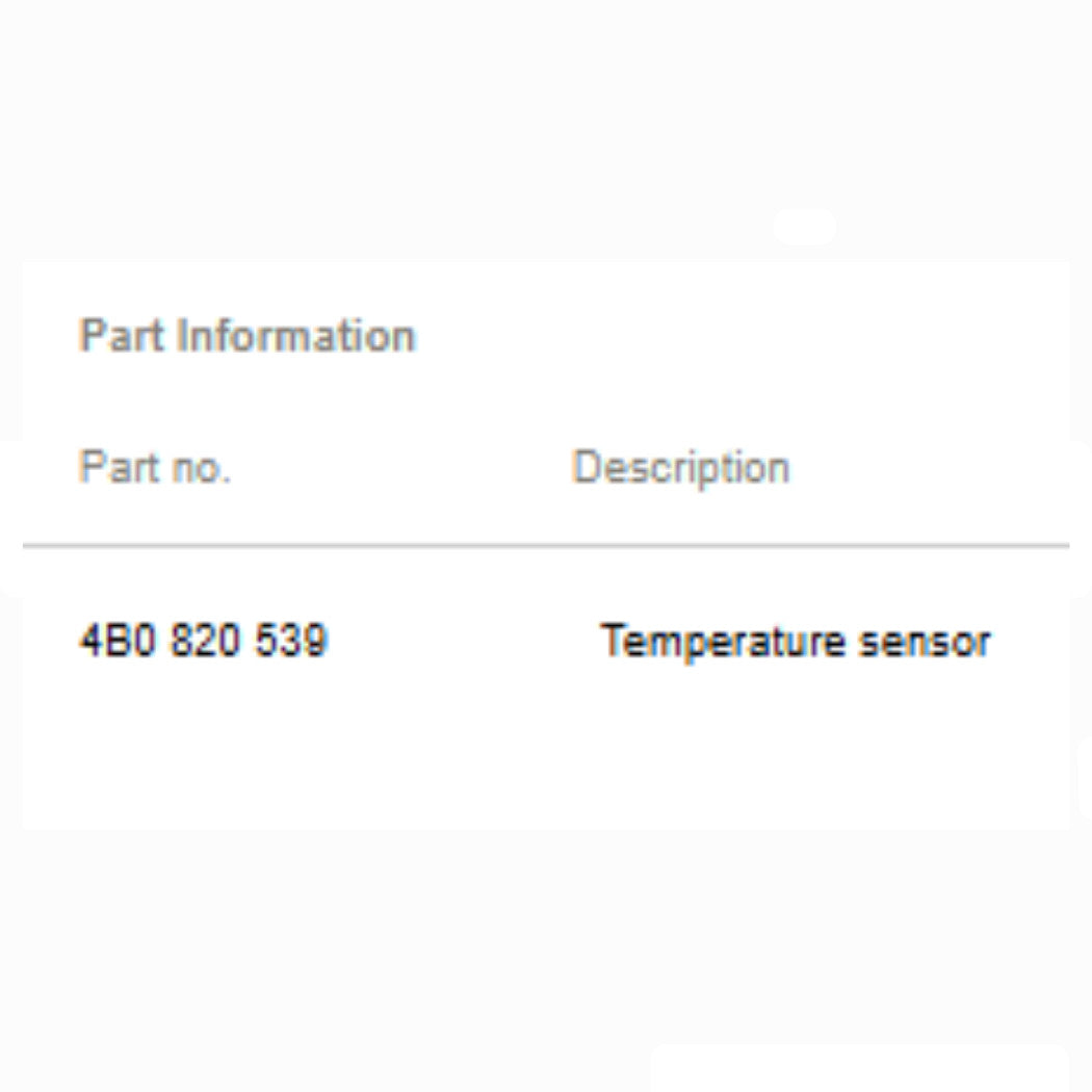 2012–2018 Audi A6 Cabin Air Temperature Sensor Used OEM 4B0820539