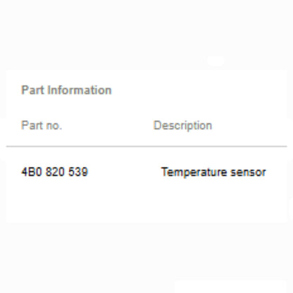 2012–2018 Audi A6 Cabin Air Temperature Sensor Used OEM 4B0820539
