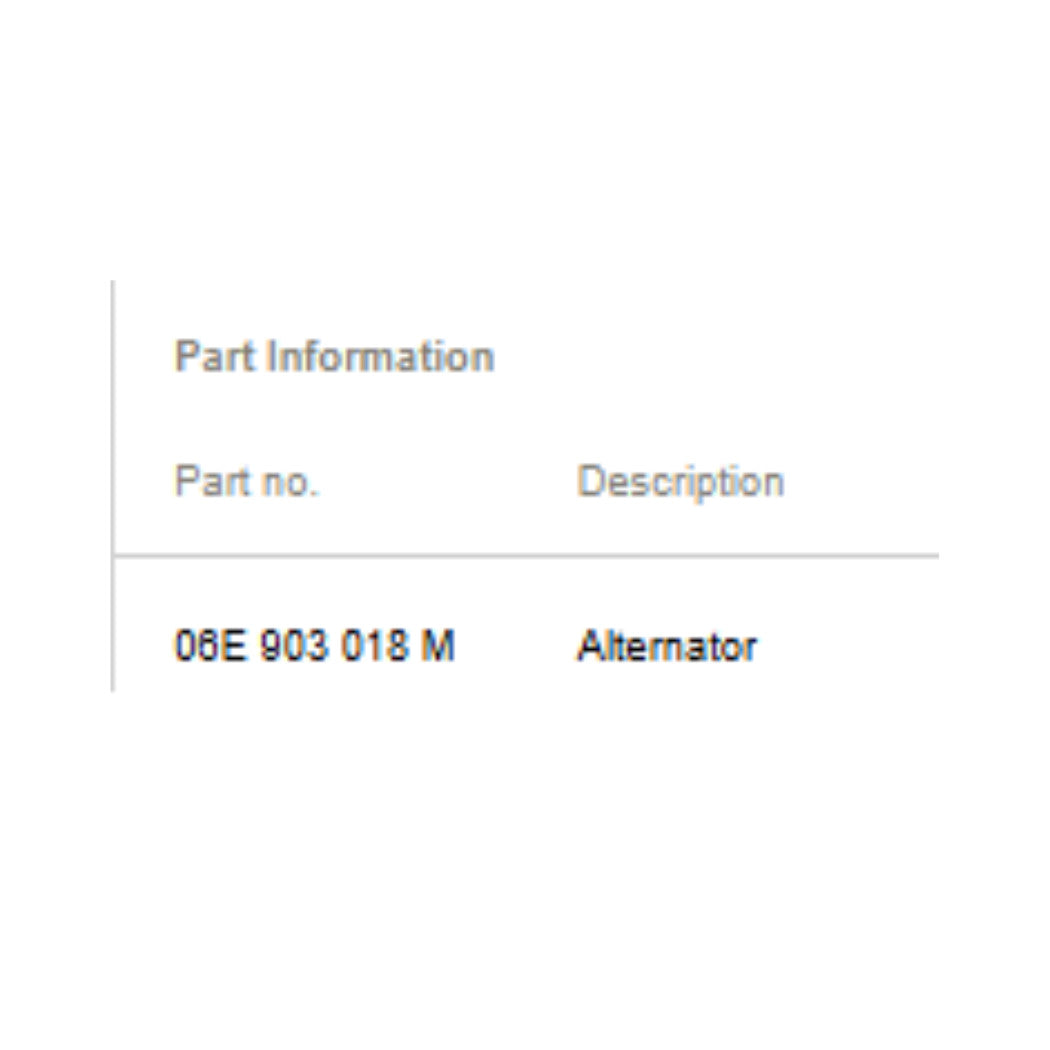 2012-2018 Audi A6 A7 Alternator Used OEM 06E903018M