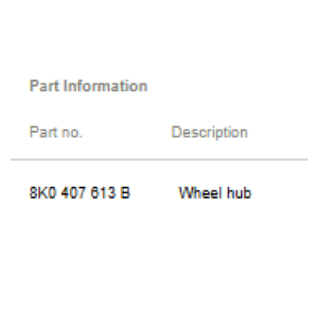 2008-2016 Audi A6 A7 Wheel Hub Front Used OEM 8K0407613B