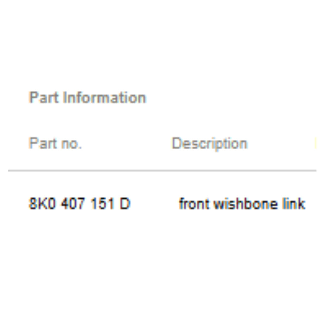 2011–2018 Audi A6 / A7 Front Lower Control Arm Used OEM 8K0407151D