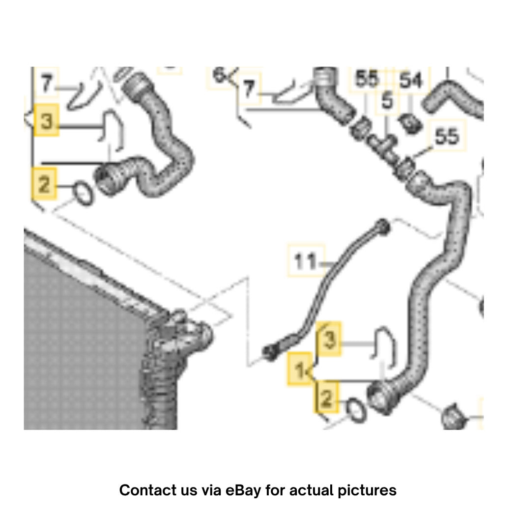 2012 Audi A4 Lower Radiator Coolant Hose Used OEM 8K0121055N