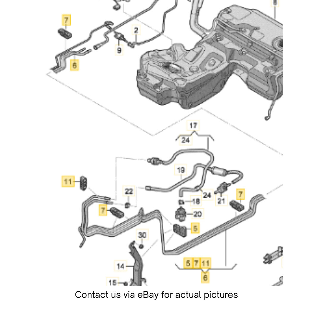 2012–2018 Audi A6 Underbody Fuel Line Set Used OEM 4G0201544AJ