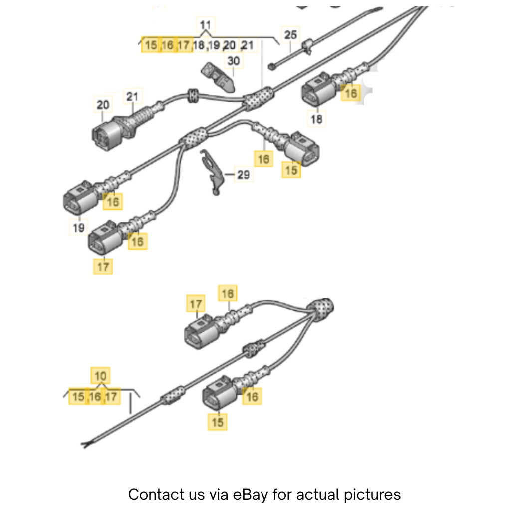 2012-2018 Audi A6/A7 Front Left Speed Sensor Wiring Harness Used OEM 4G0972251D