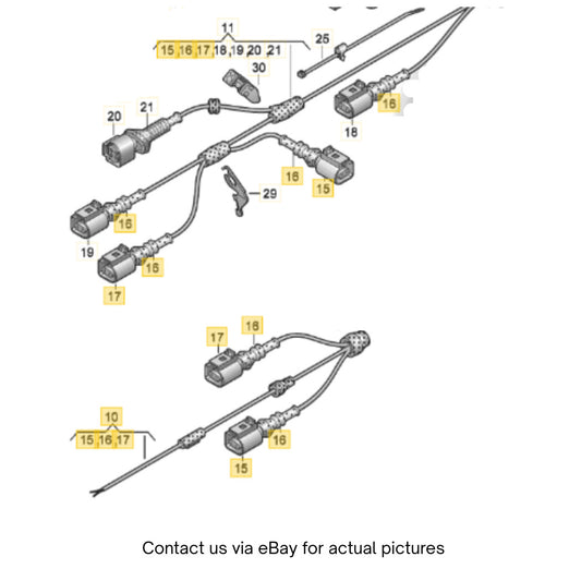 2012-2018 Audi A6/A7 Front Left Speed Sensor Wiring Harness Used OEM 4G0972251D