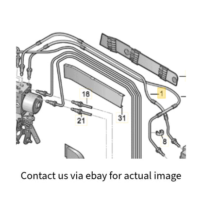 2011–2015 VW Jetta ABS Pressure Hose Used OEM 5C1614739