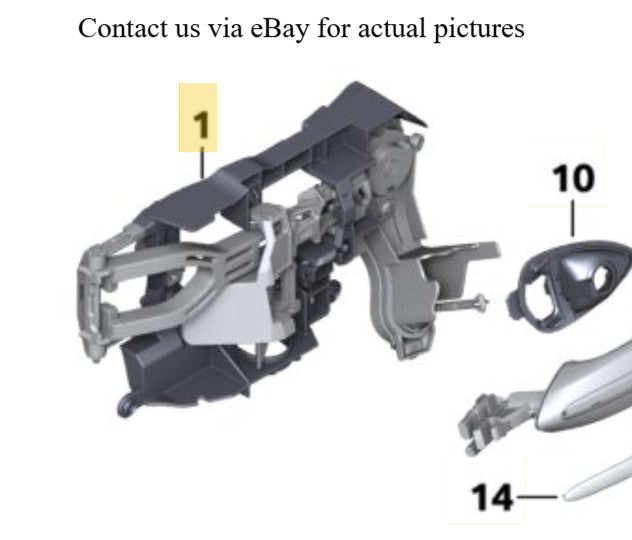 2013 BMW 520i Right Outside Door‑Handle Carrier OEM 51217175650