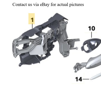 2013 BMW 520i Right Outside Door‑Handle Carrier OEM 51217175650