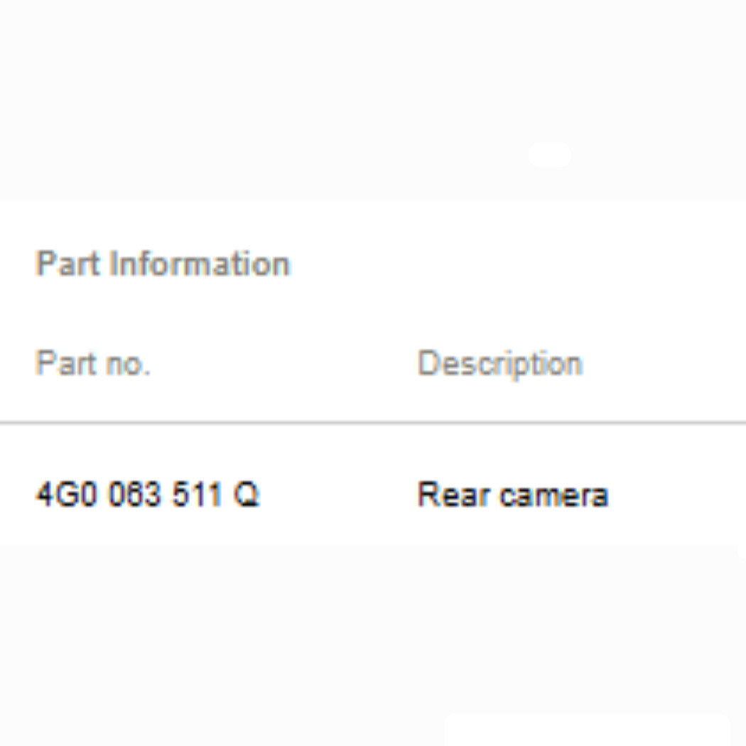 2012–2018 Audi A6 Rear View Camera Module Used OEM 4G0063511Q