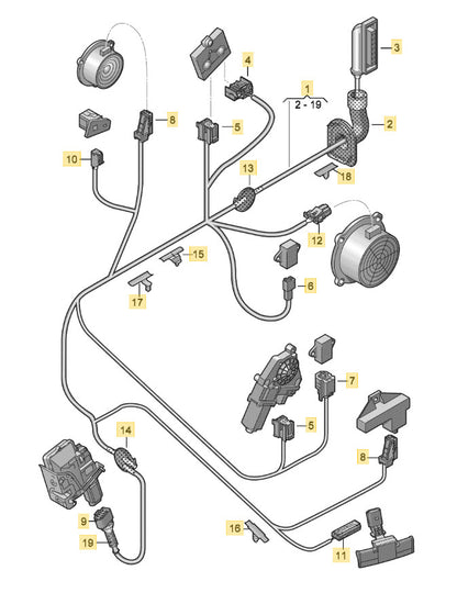 2010–2012 AUDI A4 A5 FRONT LEFT DOOR WIRING HARNESS USED OEM 8K0971029AE