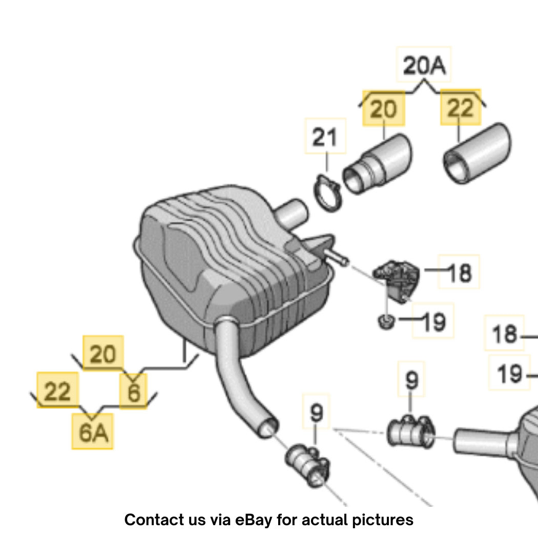 2011–2018 Audi A6 / A7 Right Rear Exhaust Silencer Used OEM 4G0253610AC