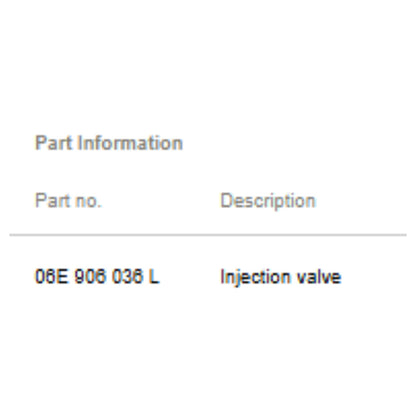 2012–2018 Audi A6 Fuel Injector Used OEM 06E906036L