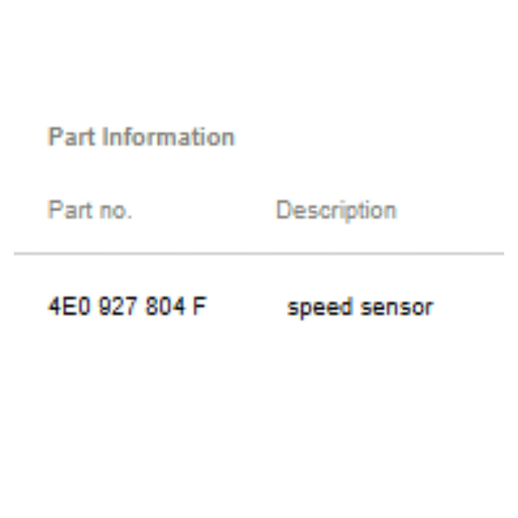 2012–2018 Audi A6 / A7 ABS Wheel Speed Sensor Used OEM 4E0927804F