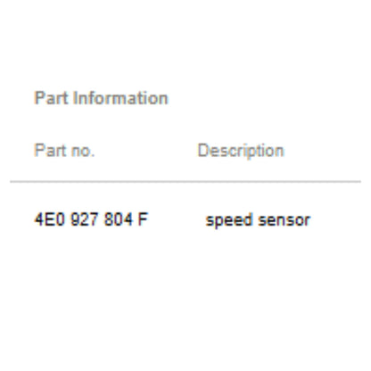 2012–2018 Audi A6 / A7 ABS Wheel Speed Sensor Used OEM 4E0927804F