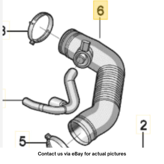 2012 VW Jetta Air Hose Connecting Pipe Used OEM 1KM129684E