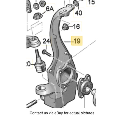2012-2018 Audi A6 Quattro Front Left Steering Knuckle Used OEM 4G0407253A