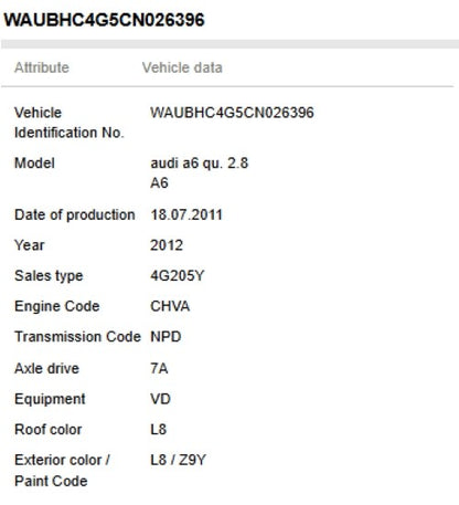 2012–2018 Audi A6 Front Right Seat Frame Wiring Harness Used OEM 4G8971366E