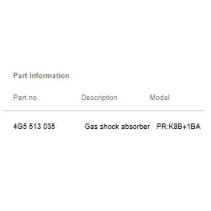 2008–2018 Audi A6 Rear Shock Absorber Used OEM 4G5513035