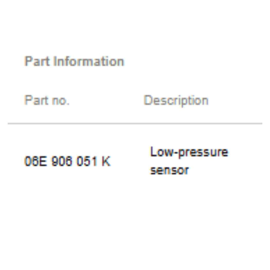 2012–2018 Audi A6 Fuel Low-Pressure Sensor Used OEM 06E906051K