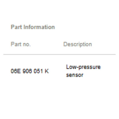 2012–2018 Audi A6 Fuel Low-Pressure Sensor Used OEM 06E906051K