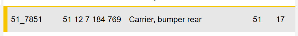 2013 BMW 520i Rear Bumper Reinforcement / Support Beam Used OEM 51127184769