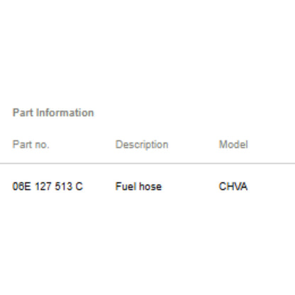 2012–2018 Audi A6 Fuel Hose Used OEM 06E127513C