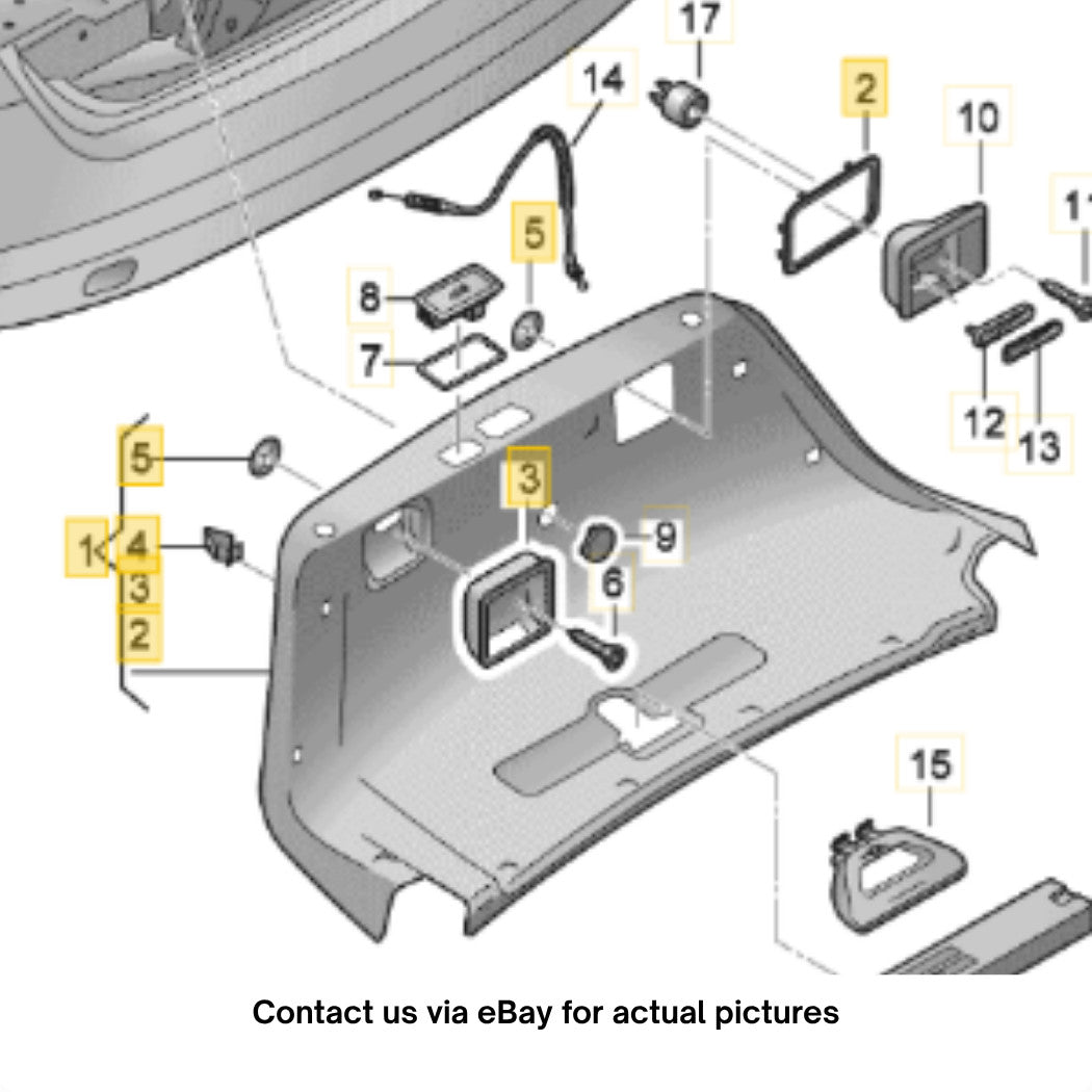 2011–2018 Audi A6/S6 Sedan Boot Lid Inner Trim Panel OEM 4G5867975A
