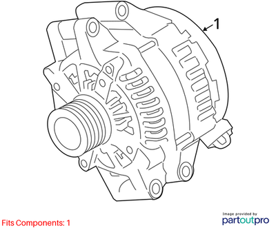 2012 BMW X6 Engine Alternator Used OEM 12317591530