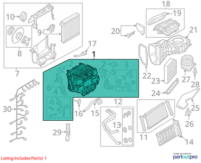 2012-2018 Audi A6 A7 HVAC Air Distributor Housing Used OEM 4G1820356A