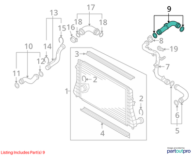2019 Audi Q7 Throttle Body Hose 1K0145838AG
