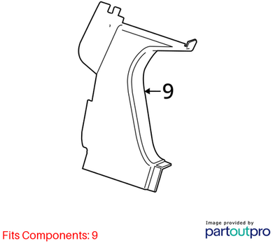 2018 Cadillac CTS Rear Compartment Side Front Trim Left Used OEM 23184849