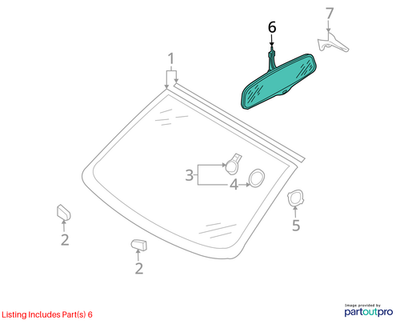Audi 2007-2015 Q7 Interior Rear View Mirror 4F0857511HK38
