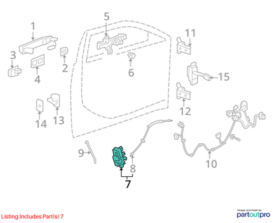 Cadillac 08-14 CTS Front Passenger Side Door Latch 23190368