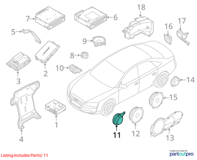 Audi 2014 Audi A6 Speaker Front 4G0035454