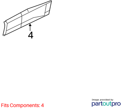 Jeep 2014-2023 Cherokee Rear Door Molding Right 6VX68RXFAC